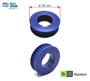 Шкив зубчатый ф 98 мм